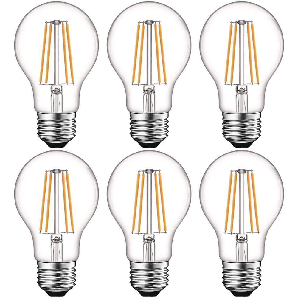 60-Watt Equivalent A19 Dimmable Edison LED Light Bulbs UL Listed 2700K Warm White (6-Pack) price history on PriceWatchPro