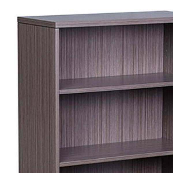 Benjara Vin 65 in. Tall Smoke Gray Wood and Melamine 5-Shelf