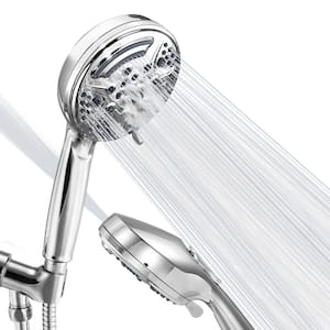 9-Spray Patterns with 2.5GPM 4.8 in. Wall Mount Fixed Shower Head in Chrome