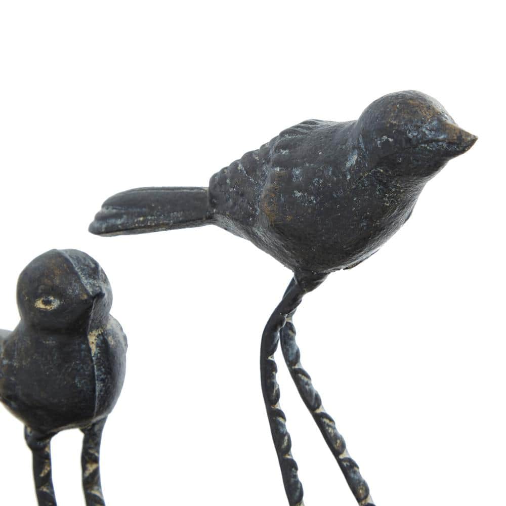 Classic 18" Gray Metal Bird Tabletop Sculpture