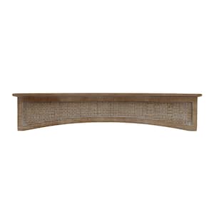 24.5-in W x 6.75-in D x 5-in H Brown Long Wood Decorative Wall Shelf