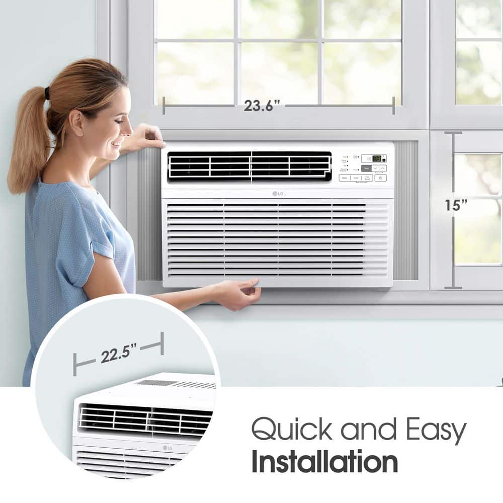 LG 12,000 BTU White Window Air Conditioner with Remote