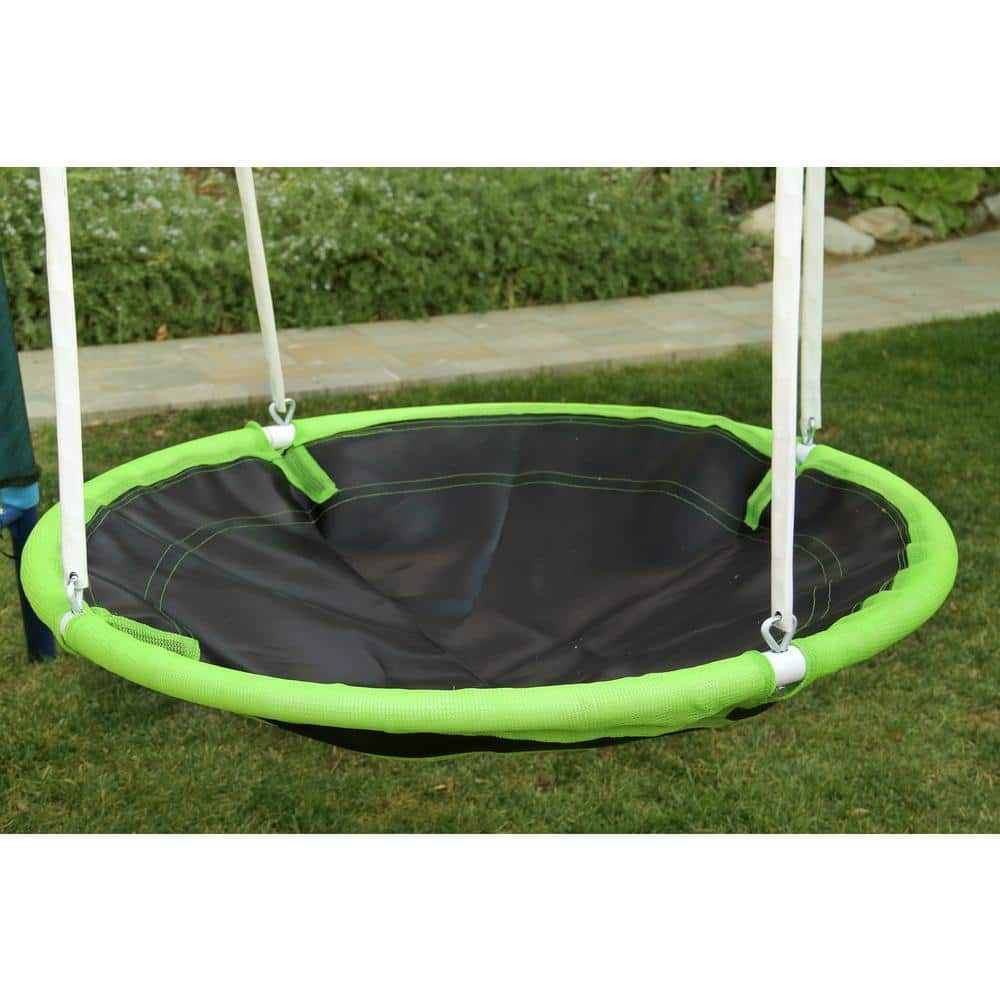 Mountain View Metal Swing, Slide and Trampoline Set