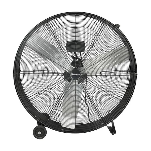 36 in. Heavy-Duty High Velocity Direct Drive Drum Fan, Black