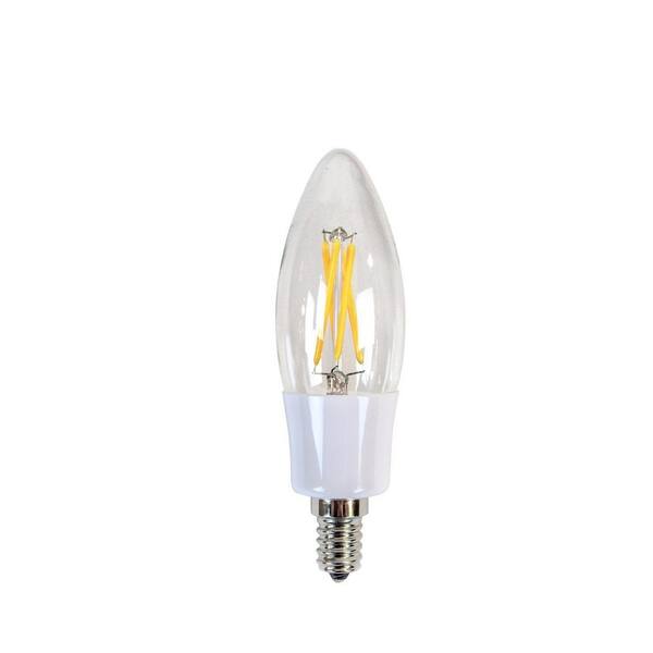 Newhouse Lighting 40-Watt Equivalent Incandescent CA 10 Candelabra Dimmable LED Filament Light Bulb