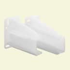 Drawer Track Back Plate, 5/16 in. x 7/8 in., Plastic, White (1-pair)