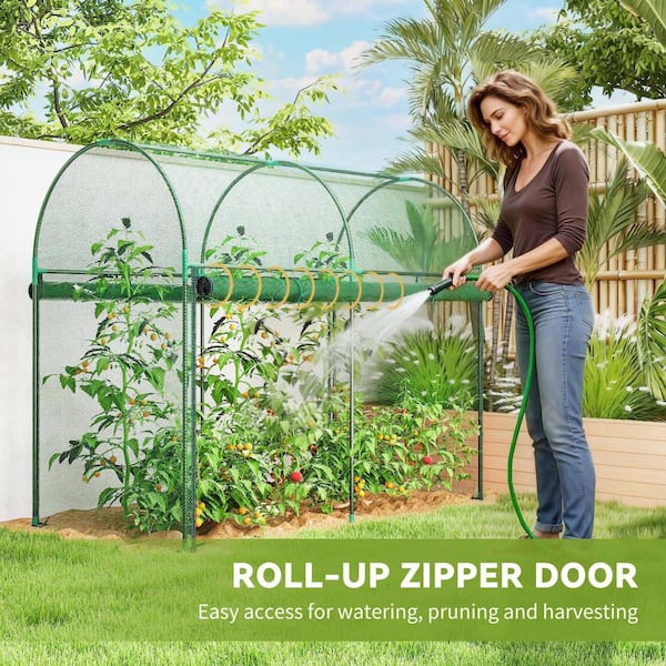 6 ft. W x 3 ft. D Outdoor Crop Cage, Large Plant Protection Tent