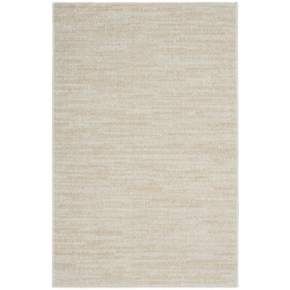 Charlie Ivory and Beige Solid Color 2 ft. x 4 ft. Indoor/Outdoor Runner Rug price history on PriceWatchPro