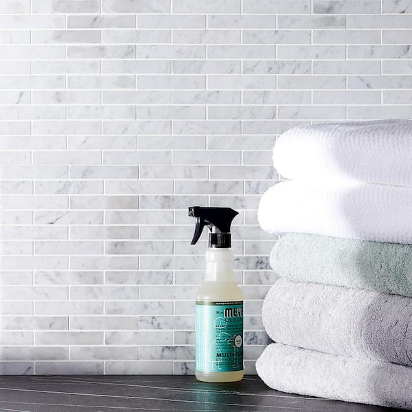 Big Brick White Carrera 12 in. x 12 in. x 8 mm Mosaic Marble Floor and Wall Tile