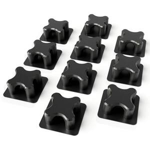 Magnetic Cable Organizer Desktop Cord Keeper & Management Clip for Home Office with Strong Magnetic Hold in Black