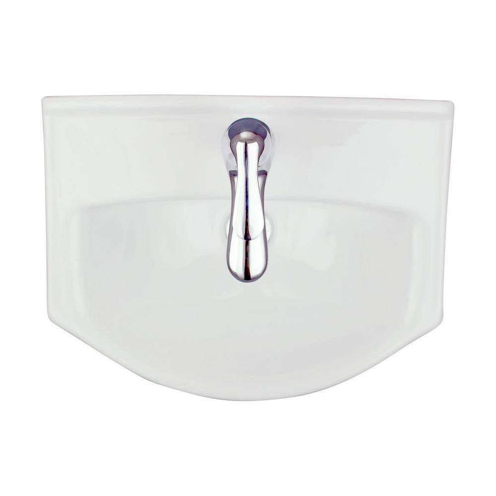 White 34.5" Porcelain and MDF Bathroom Vanity Sink