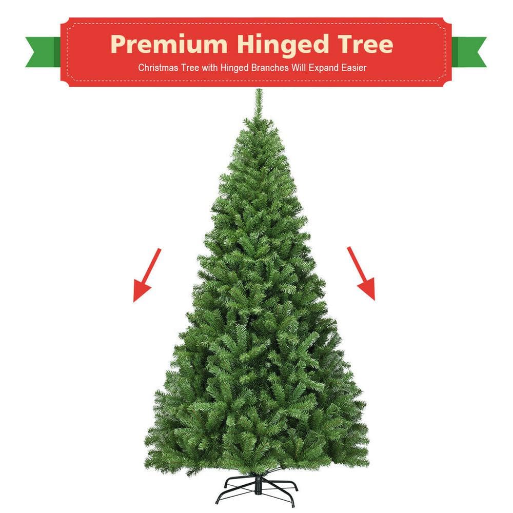 7.5-Foot Green PVC Christmas Tree with Metal Stand