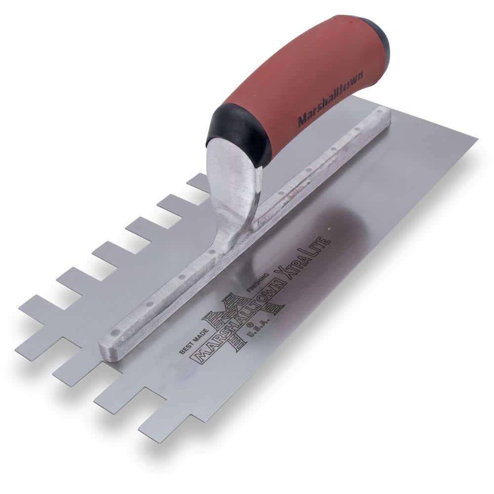 UPC 035965057820 product image for 11 in. x 1/2 in. x 3/4 in. Square Notched Flooring Trowel with Durasoft Handle | upcitemdb.com