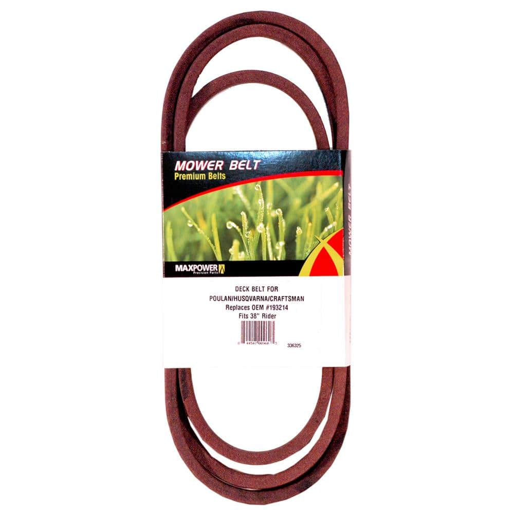 MaxPower Deck Drive Belt for Craftsman, Husqvarna, Poulan Mowers Replaces  OEM #'s 532125907, 105732X, 120302X, 125907X 336325 - The Home Depot