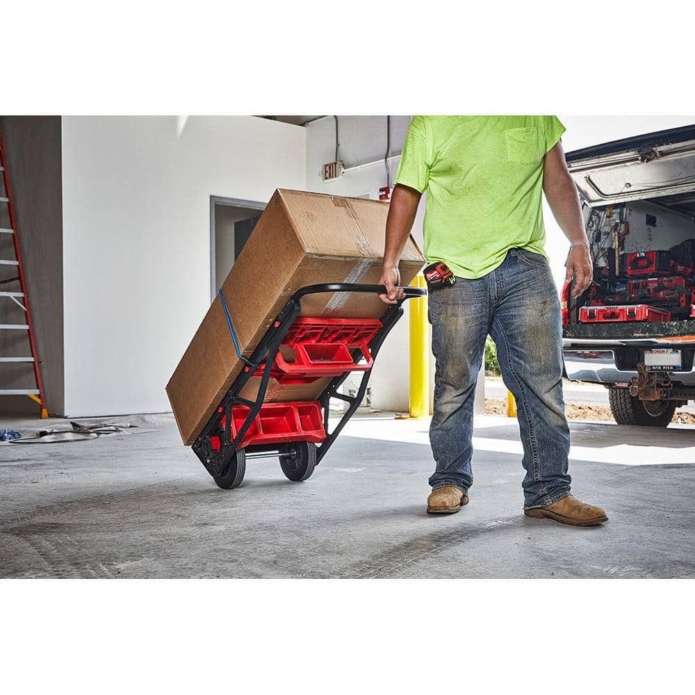 Milwaukee Black and Red Folding 2-Wheel Metal Cart