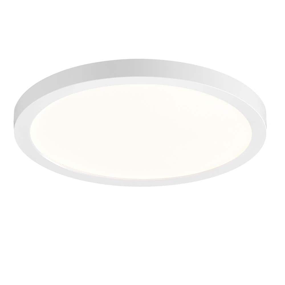 Flexinstall LED 14 in. White Disklight Recessed Ceiling Light for Home with