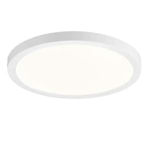 Flexinstall LED 14 in. White Disklight Recessed Ceiling Light for Home with 5CCT + DuoBright Dimming