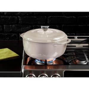 King Kooker Pre-seasoned 8 qt. Round Cast Iron Dutch Oven in Black with Lid  CI8SCF - The Home Depot