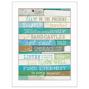 Live In The Present by Unknown 1 Piece Framed Graphic Print Typography Art Print 18 in. x 14 in. .