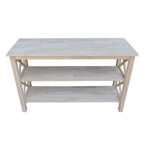 International Concepts Hampton 48 In, Bare Wood Console Table