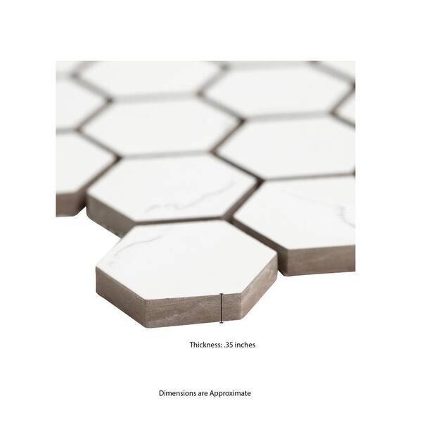 miagolegno ミャゴレグノ MSI Miraggio Gray 2 in. Hexagon 12 in. x 12 in. x 0.31 in