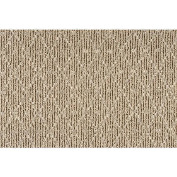 Natural Harmony Merino Diamond Dot Camel Custom Area Rug with Pad ...