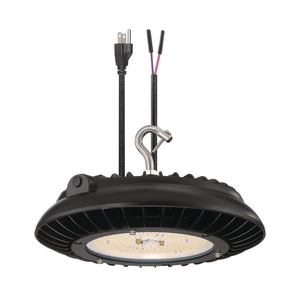 11 in. 350-Watt Equivalent Integrated LED Black Round Horticulture High Bay Light 5000K price history on PriceWatchPro