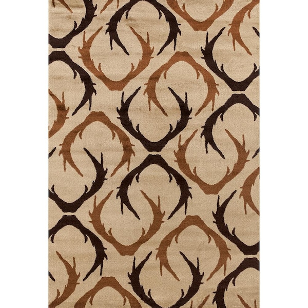 United Weavers Woodside Huntsman Trophy Beige 2 ft. x 7 ft. Area Rug