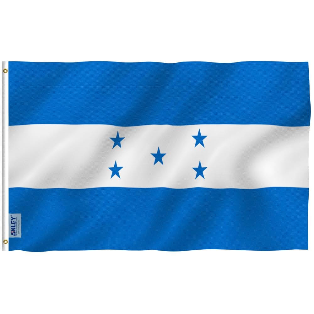 Fly Breeze 3 ft. x 5 ft. Polyester Honduras Flag 2-Sided Flags Banner with 