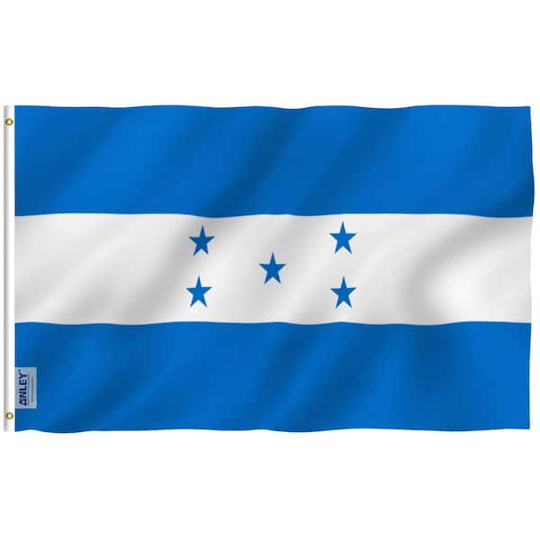 ANLEY Fly Breeze 3 ft. x 5 ft. Polyester Honduras Flag 2-Sided Flags Banner with Brass Grommets and Canvas Header