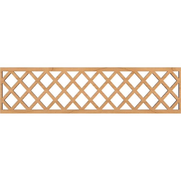 Ekena Millwork Manchester Fretwork 0.375 in. D x 47 in. W x 12 in. L Maple Wood Panel Moulding