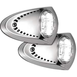 2.8 in. x 4.5 in. Stainless LED Docking Lights, Pair
