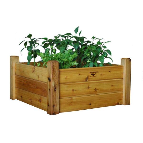 Gronomics 34 in. x 34 in. x 19 in. Safe Finish Raised Garden Bed-RGBT