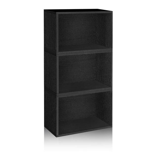 Way Basics Hillcrest Eco zBoard Tool Free Assembly Black Stackable Modular Open Bookcase