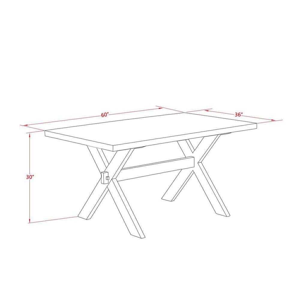Natural Oak Finish 7-Piece Dining Set with Dark Gray Fabric Chairs