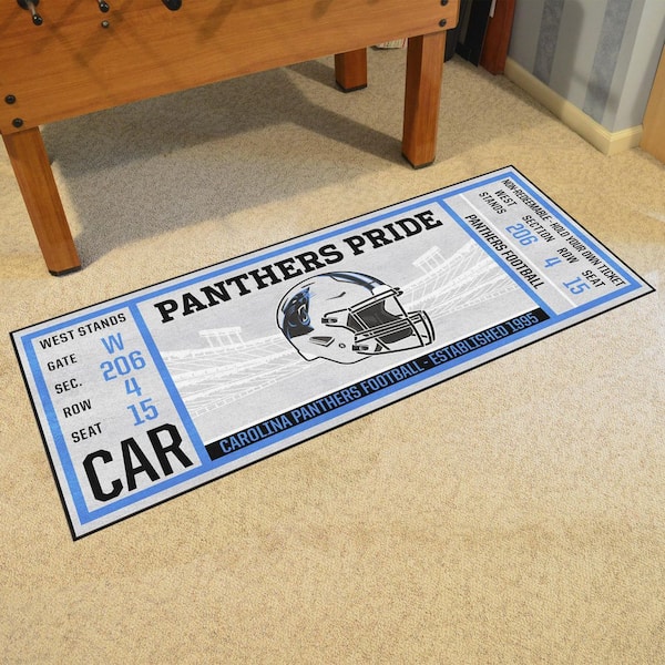 FANMATS NFL Ticket Runner 3 x 6 Green Indoor Solid Runner Rug