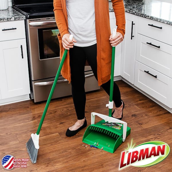 12 in. Lobby Broom and Dustpan Set