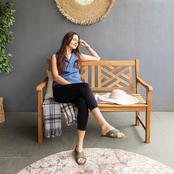 Cambridge Casual 4 ft. Myles Premium Indonesia Teak Wood Outdoor