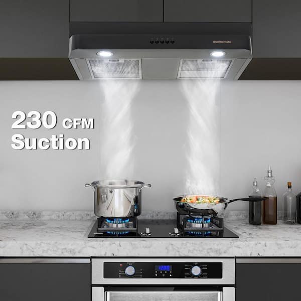 Tylza 30 Insert Range Hood 900 CFM Convertible 4 Speeds with Charcoal Filter in Stainless Steel KME06-30
