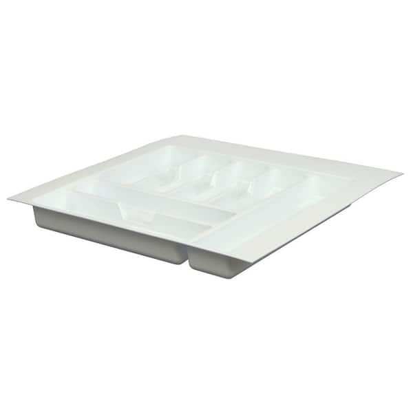 Real Solutions for Real Life 18 in. - 21 in. White Tableware Organizer