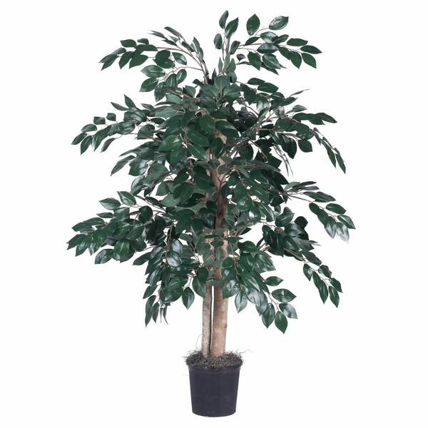 Vickerman 4 ft. Green Artificial Sakaki Other Bush in Pot