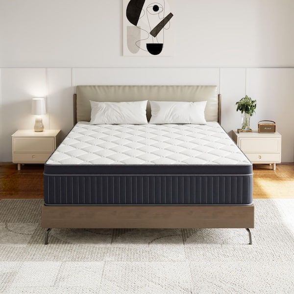 Babo Care Full Medium Hybrid Memory Foam 10 in. Innerspring Breathable and Cooling Motion Isolation Mattress with CertiPUR-US