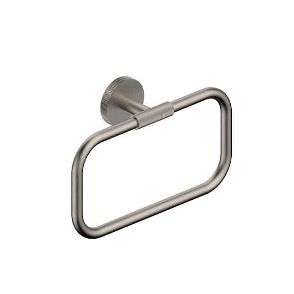 WS Bath Collections Klass WSBC 256809 Wall Mounted Hand Towel Holder in Brushed Nickel