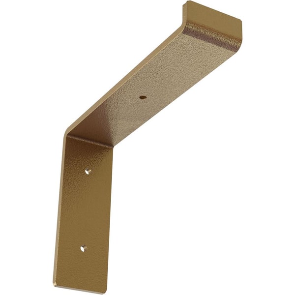 Ekena Millwork 2 in. x 6 3/4 in. x 8 in. Hammered Gold Steel Truss Shelf Bracket