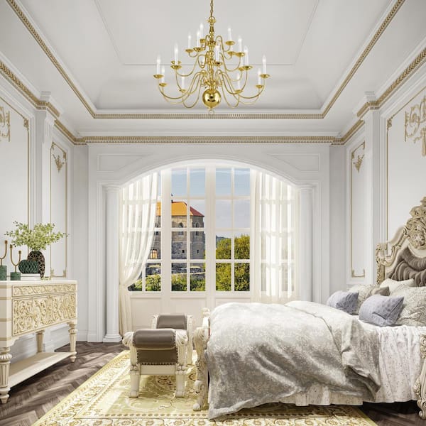 AVIANCE LIGHTING Yorkhaven 20-Light Polished Brass Chandelier