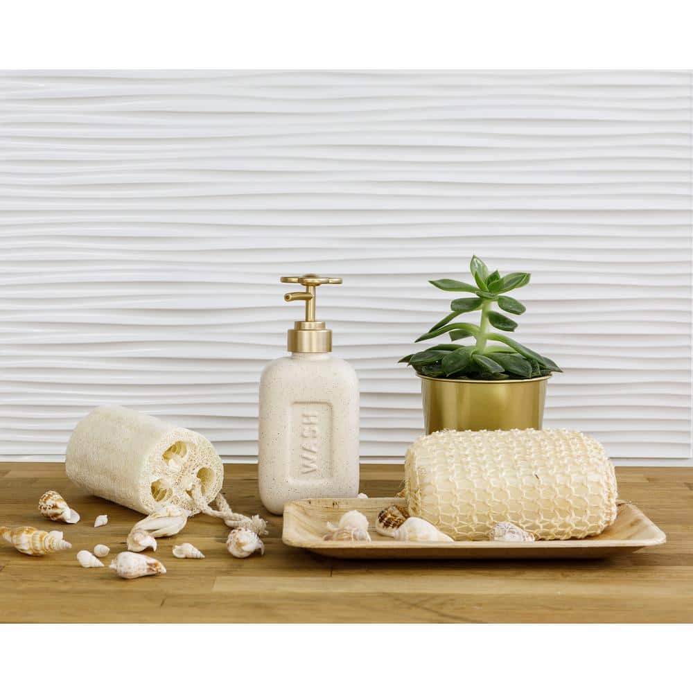 Wilderness White Textured PVC 3D Wall Panels, 18.5" x 24.3", 12 Pc