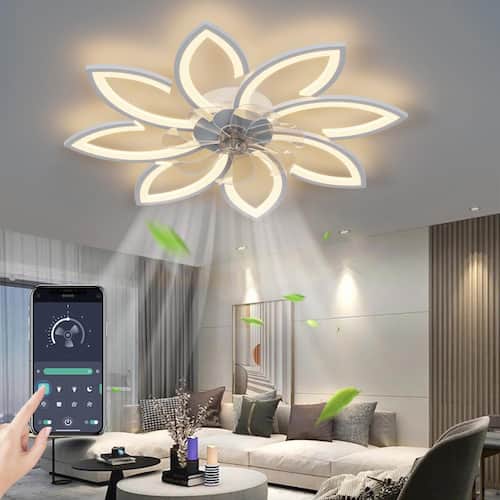 35 in. Indoor White Metal 240-Volt 110 RPM Industrial Ceiling Fan with Light and Remote, Fan Light Ceiling Fans