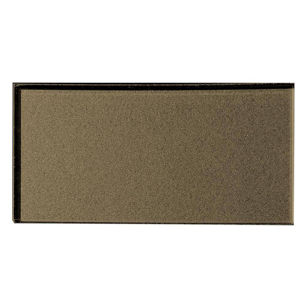 Forever Bronze 3 in. x 6 in. Glossy Glass Subway Wall Tile (14 sq. ft./Case) price history on PriceWatchPro