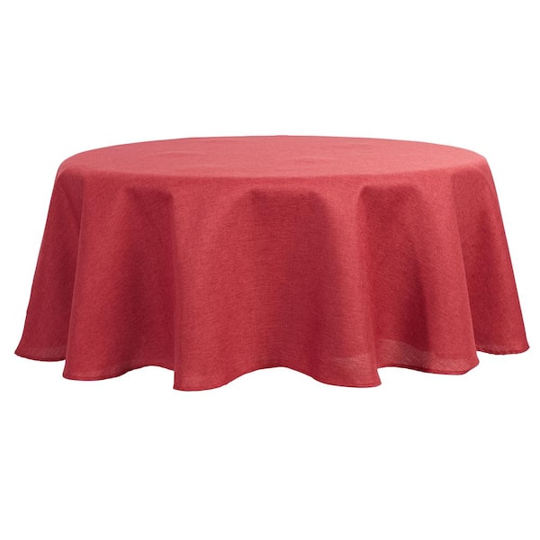 TOWN & COUNTRY LIVING Somers 70 in. W x 70 in. L Red Solid Polyester Tablecloth