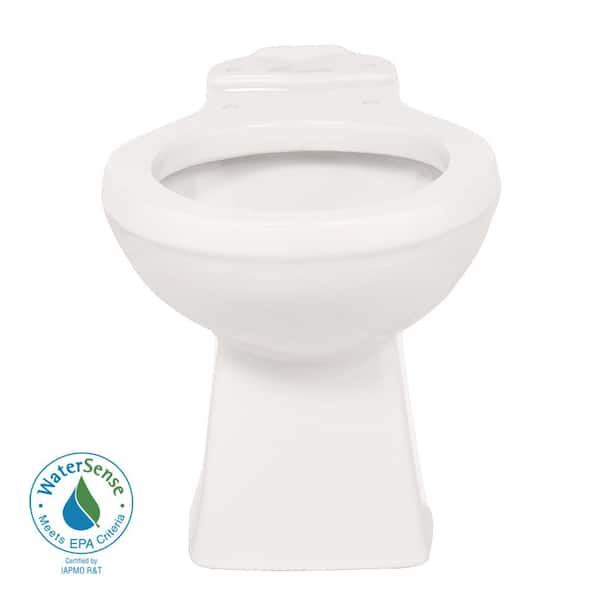Unbranded Round Toilet Bowl Only in White with 12 in. Rough-In